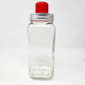 Stoli Glass Bottle Shaker with Red Cap Juicer
